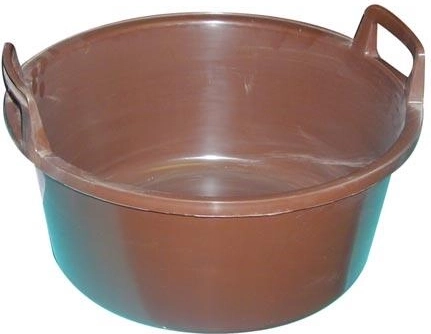Plastičen škaf z ročajema, 43 cm – Bela