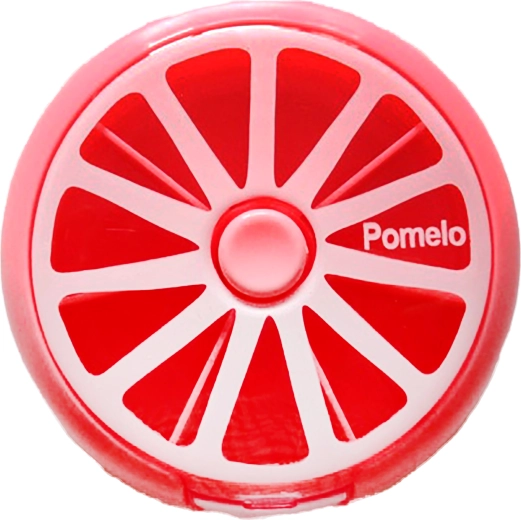 Okrogel razdeljevalnik zdravil z motivom pomela 9 × 2,5 cm