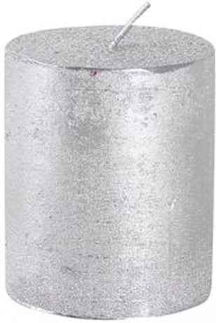 Rustikalna sveča PROVENCE srebrna 7 cm