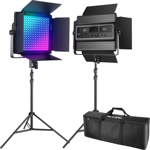 Neewer komplet 2× LED luči RGB1200 60 W