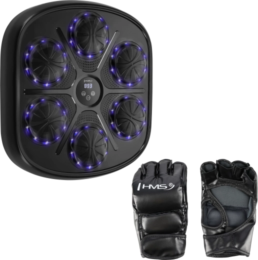 Elektronska boksarska tarča z LED in Bluetooth HMS TB03 + rokavice