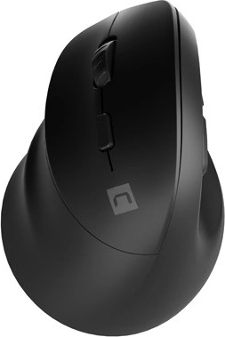 Navpična brezžična miška NATEC Crake 2 za levičarje, Bluetooth 5.2 + 2,4 GHz, 2400 DPI, črna