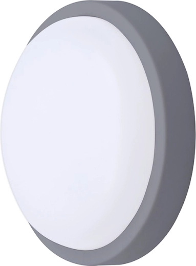 Solight LED zunanja okrogla svetilka 13 W 910 lm 4000 K IP54 17 cm siva
