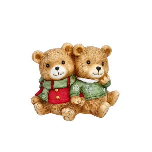 Christmas Figurine of Two Little Bear Cubs