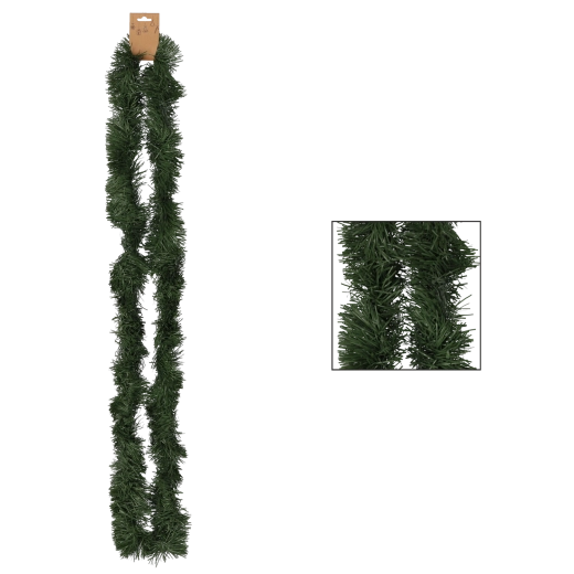 Zeleni božični venec 2 m iz PVC