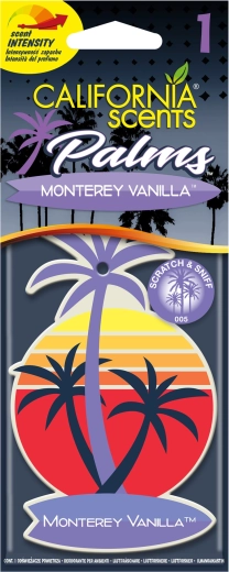 Dišava za avto California Scents Palm Monterey Vanilla – viseča dišava v obliki palme