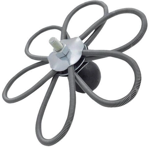 Nastavljiva dimniška krtača 150 mm s 6 vzmetmi in utežjo