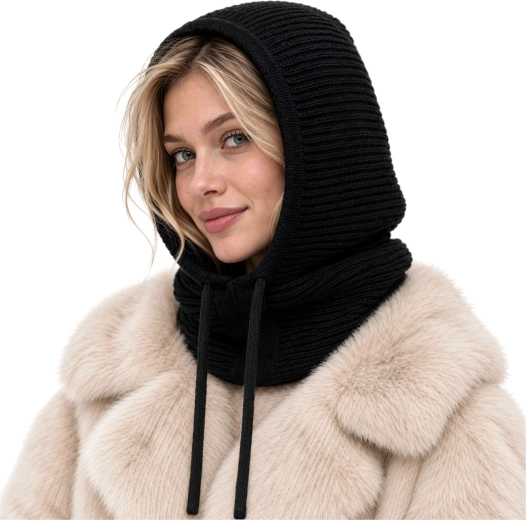 Women's winter balaclava Glimz 3-in-1 – Black