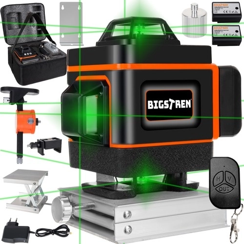 Natančna 4D laserska vodna tehtnica 16 linij - zeleni laser 360°