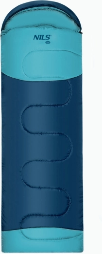 Podaljšana odejna spalna vreča NILS Camp NC2008 modra/svetlo modra