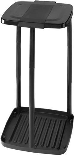 Plastično stojalo za vrečke za smeti Heidrun, črno, 34 × 31 × 67 cm