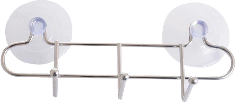 Kopalniški obešalnik s 3 kljukami, krom