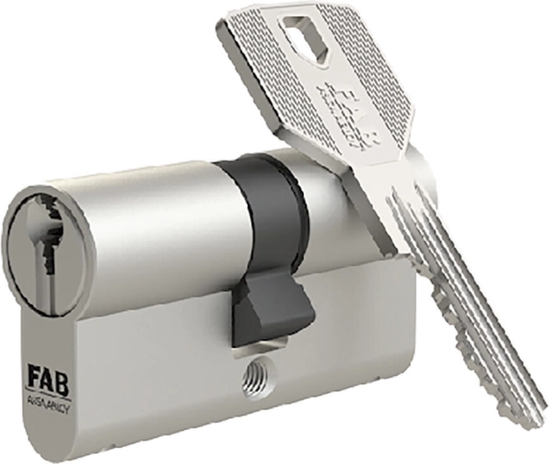 Varnostni cilindrični vložek FAB, 4. razred, 30/35 mm, nikelj, 5 ključev