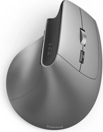 Ergonomska navpična miška z Bluetooth, 2,4 GHz in USB‑C, z RGB osvetlitvijo