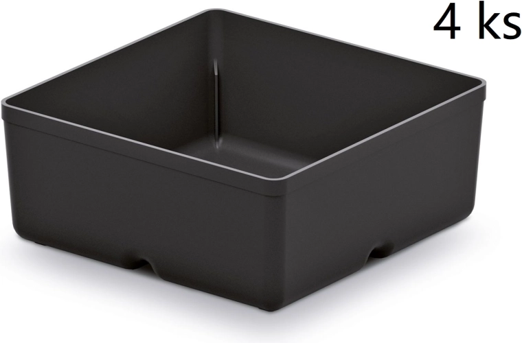 Set plastičnih škatel za orodje Unite Box, črne, 4 kosi