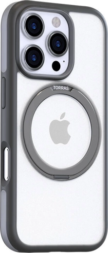 Torras Ostand R Fusion ovitek za iPhone 16 Pro Max, siv