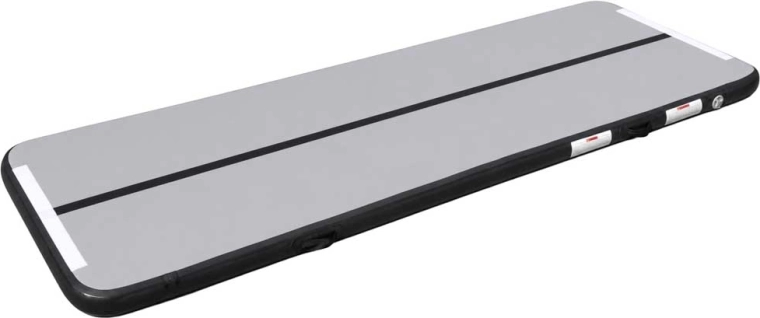 Napihljiva gimnastična blazina Air Track 300 × 100 × 10 cm, siva s napihovalko
