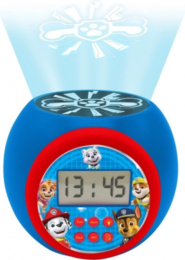 Digitalna projektorska budilka za otroke z motivom Tačke na patrulji