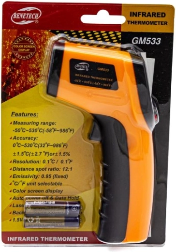 Brezkontaktni laserski pirometer Benetech -50 do 530 °C