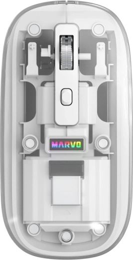 Brezžična pisarniška miška Marvo Prism B10, bela