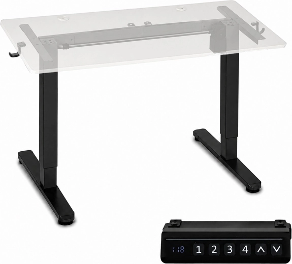 Električno višinsko nastavljivo ogrodje mize ModernHome 72–118 cm, črno