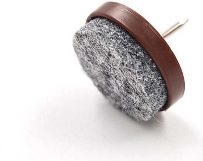 Filceni podložki za pohištvo s žebljičkom 24 mm, rjavi (8 kosov)