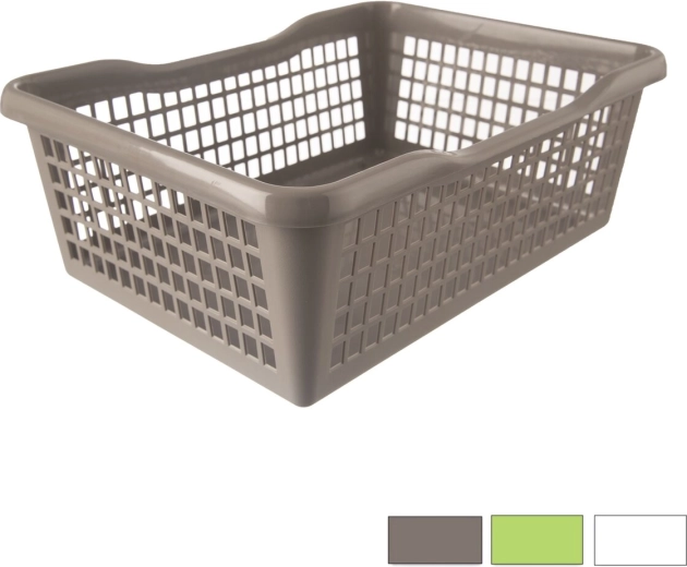 Plastična shranjevalna košara 36 × 27 × 13 cm (mešanica barv)