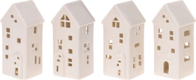 Porcelanasta hiška z LED osvetlitvijo 16 cm, mešan izbor