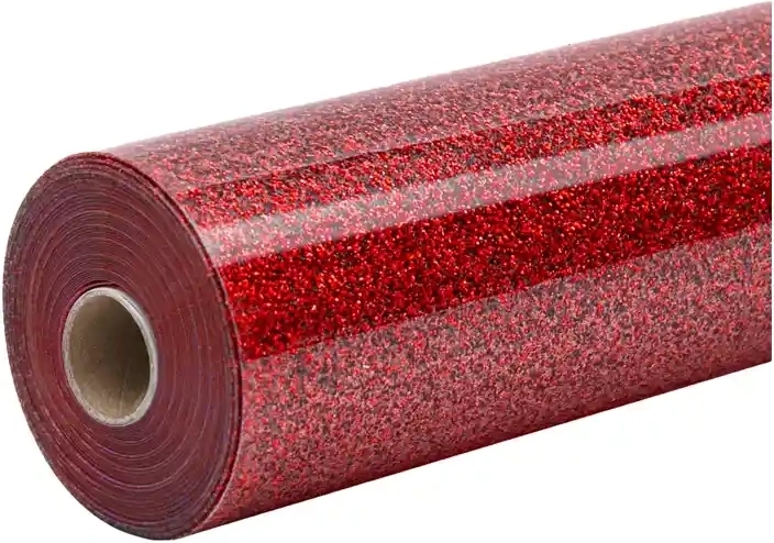 HTVRONT bleščeča termo prenosna folija 30,5 × 90 cm rdeča – 1 kos