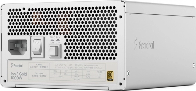 Fractal Design Ion 3 Gold 1000 W 80 Plus Gold – bel popolnoma modularen napajalnik