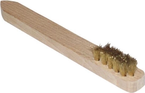 Žičnata krtača MAZÁČEK, medeninasta, 3 vrste, majhna, premer žice 0,15 mm