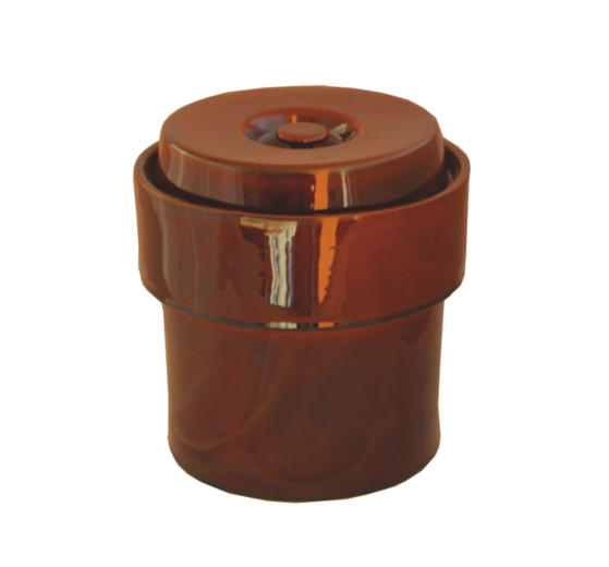 Hermetični keramični fermentacijski lonec 5 l – medena glazura