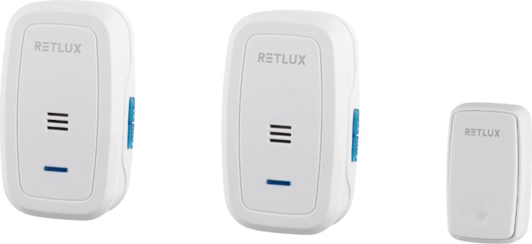 RETLUX wireless battery-free doorbell with 2 receivers and 1 button