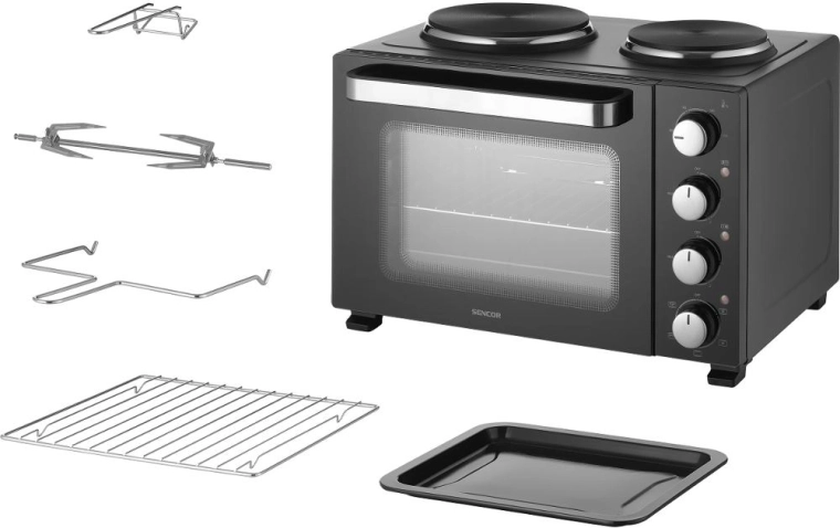 Sencor electric oven with hot plates SEO 2800BK