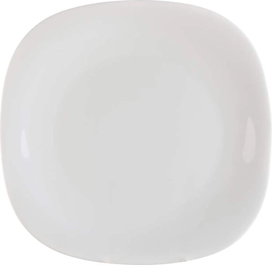 Desertni krožnik Parma 20 × 20 cm steklo belo