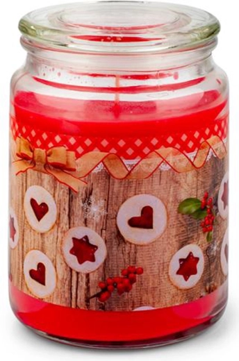 Dišeča sveča v steklu PROVENCE, linško pecivo, 95 h