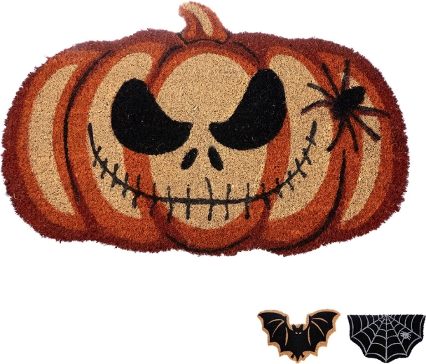 Vhodna preproga iz kokosovih vlaken s plastično podlago Halloween mix