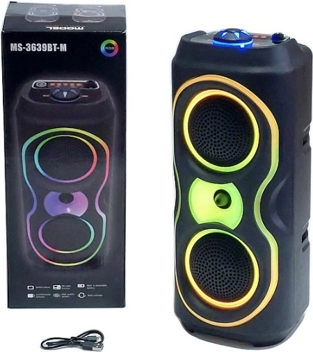 Prenosni Bluetooth zvočnik z RGB osvetlitvijo, USB in FM radiem
