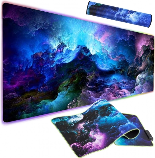 Osvetljena igralna podloga LED RGB XXL 90x40 cm