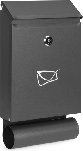 Stenska poštna nabiralnik z držalom za časopise iz pocinkanega jekla, antracit ModernHome
