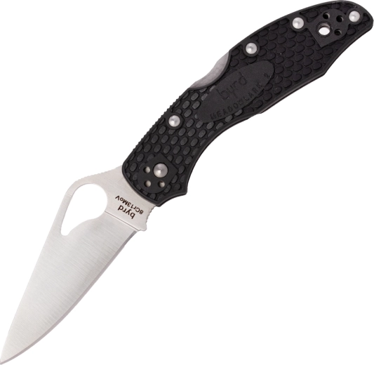 Byrd Meadowlark 2 Folding Knife with Plain Edge Blade, Black