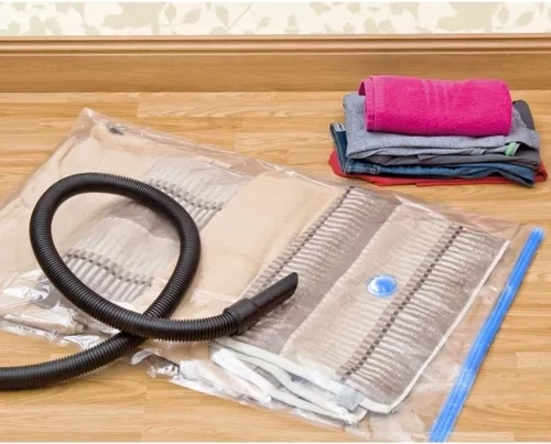 Air removal with a regular vacuum cleaner