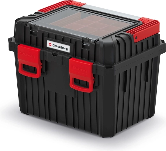 Kovček za orodje Heavy s kovinskim ročajem, črn