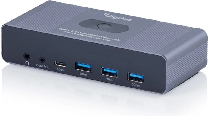 Digitus HDMI KVM Switch for 2 Computers and 2 Monitors with USB and Audio