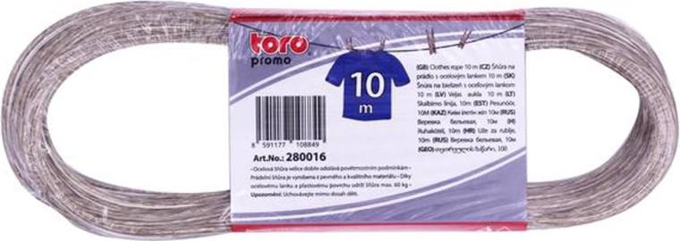 Pralna vrv z jekleno žico 10 m, premer 2,2 mm