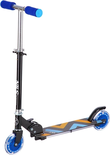 Zložljiv otroški skiro z LED kolesi NILS Extreme HD025 moder