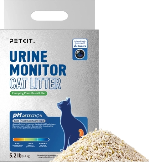 Petkit urine monitor – rastlinski sprijemajoči se mačji posip z indikacijo pH – 1 kos