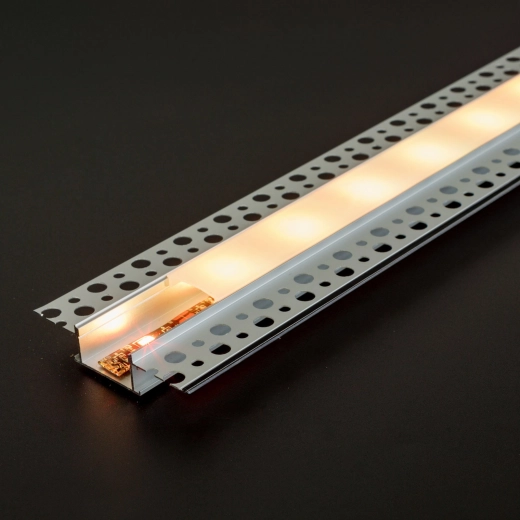Aluminum LED profile for recessed installation in drywall 1000 × 61 × 13 mm