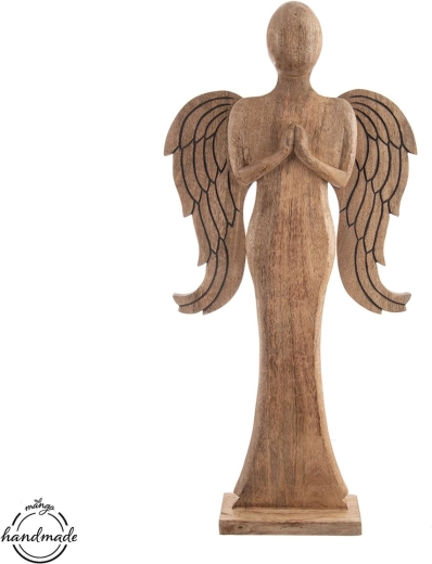 Leseni angel iz mangovega lesa 77,5 cm