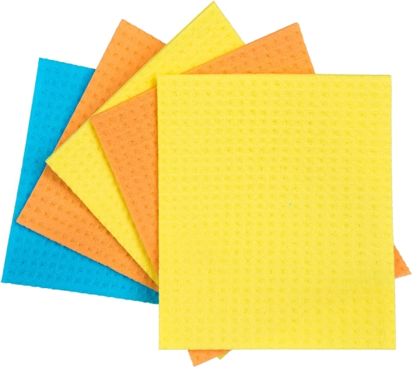 Gobaste krpe iz celuloze 18 × 15,5 cm, mešanica barv, 5 kos